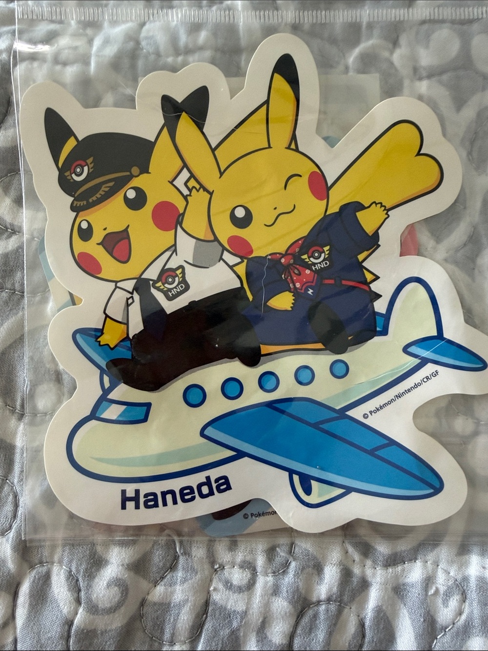EXTREMELY RARE Pokémon Center Japan Haneda Airport Pilot Pikachu Sticker Set